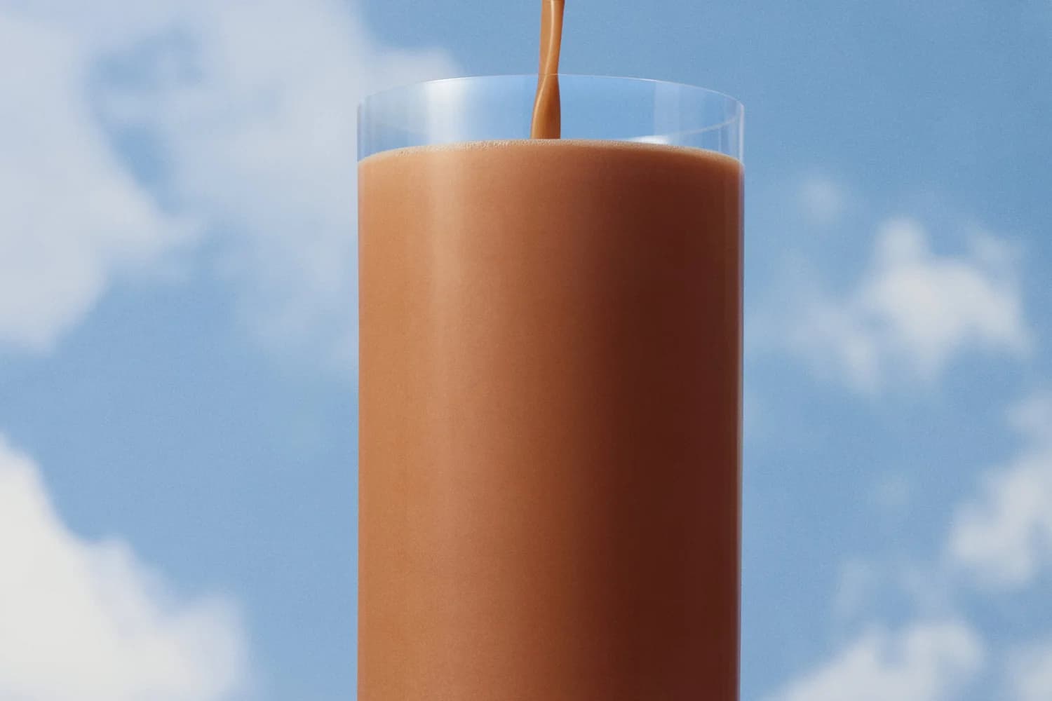 Styled glass of Ritual chocolate protein