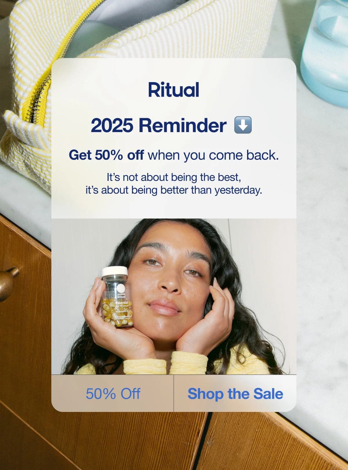 Ritual New Year sale email campaign
